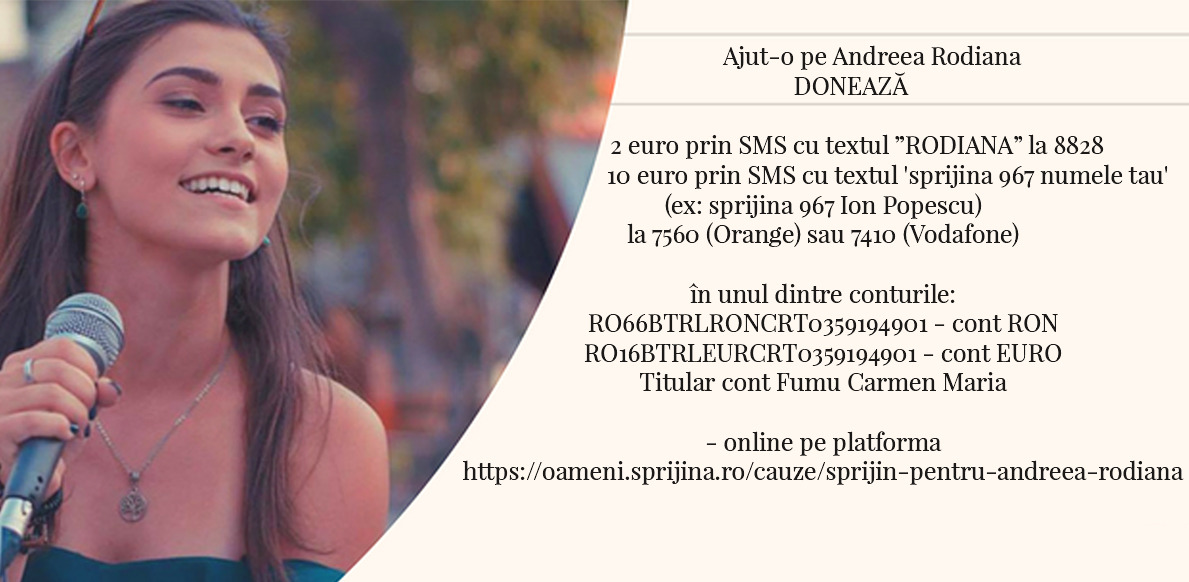 Sprijin pentru Andreea Rodiana Sprijin pentru Andreea Rodiana